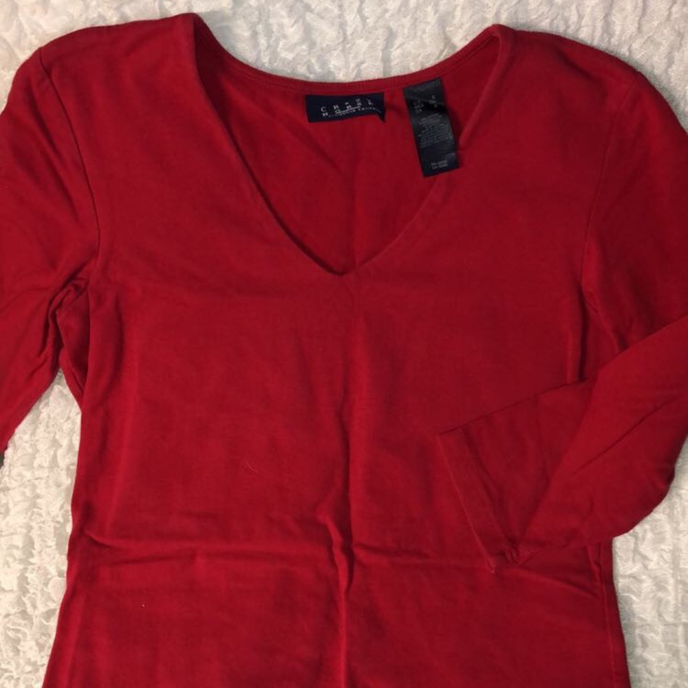 CRAZY HORSE red three quartered sleeve
